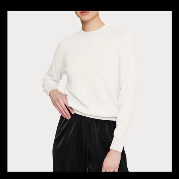 Amanda Maria Cashmere Blend Sweater XS Crew Neck Ivory - Picture 1 of 8